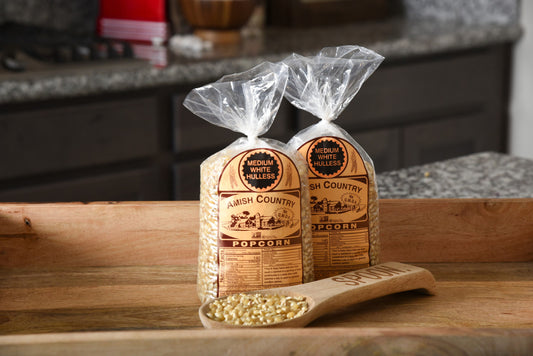 Medium White Hulless Popcorn 2Lbs Bag