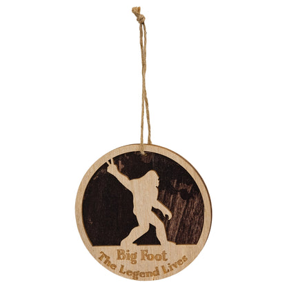 4" Bigfoot Forest Silhouette Ornament - 3 Asstd.